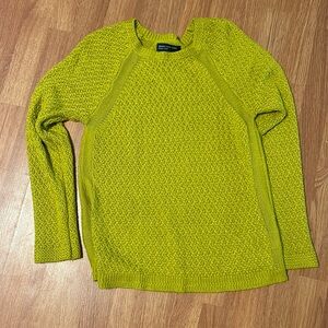 Bright green sweater